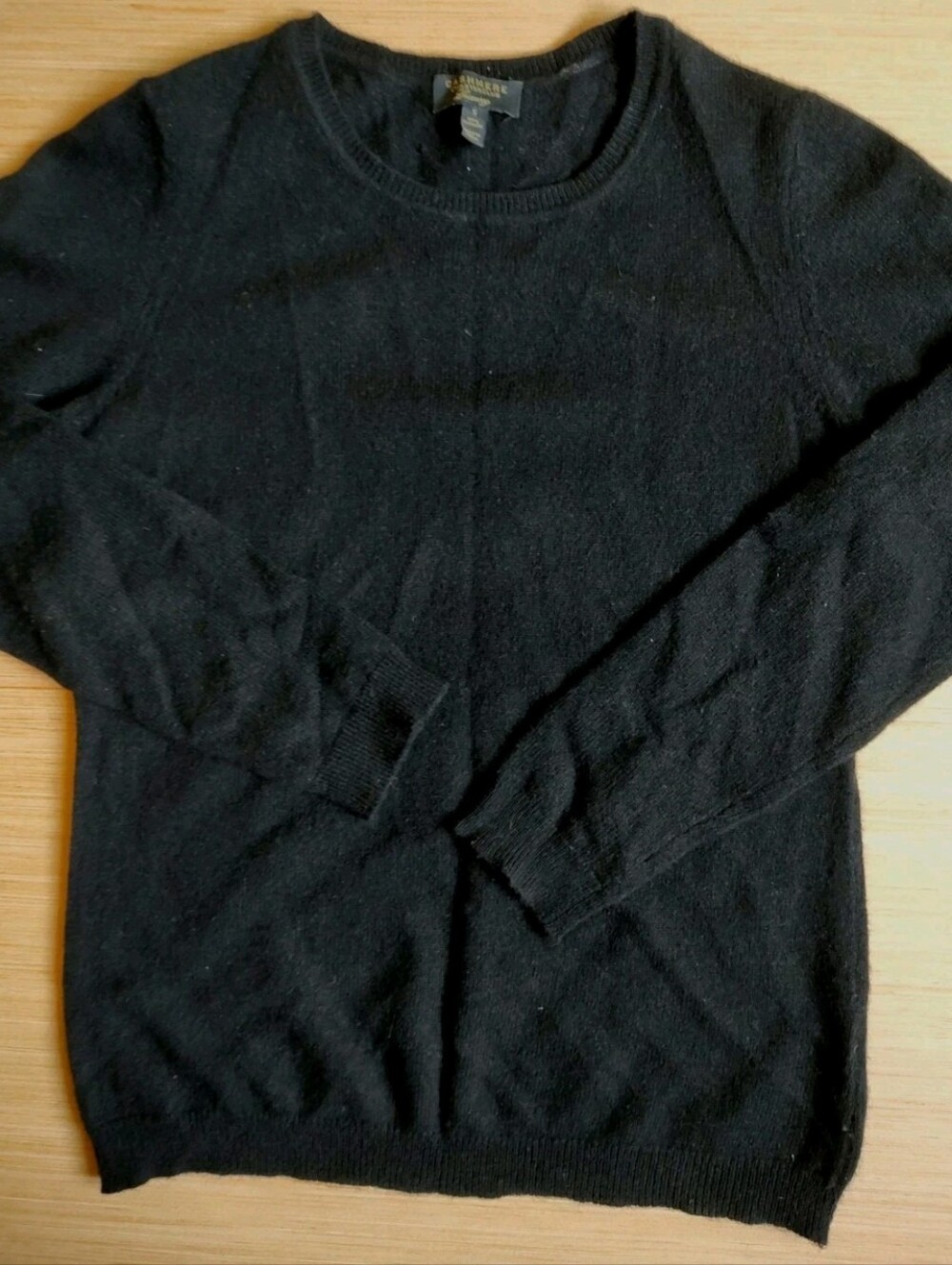 Charter Club Luxury Cashmere Long Sleeve Pullover Sweater Black S Crew Neck